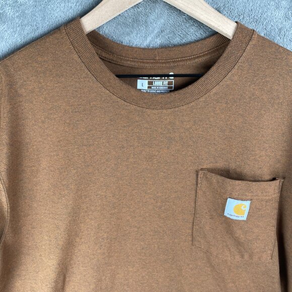 Carhartt K87 Pocket T-Shirt Men’s Large Brown Loose Fit Workwear Y2K Casual - Picture 5 of 6